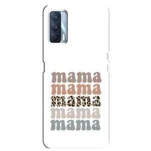 Чехол с принтом «Текстовый коллаж мама» для OPPO A92s