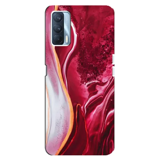 Чехол с принтом «Мрамор красный» для OPPO A92s