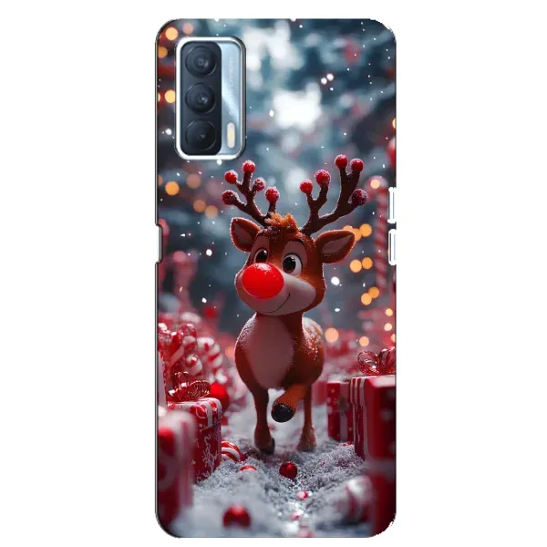 Чохол з принтом «Олень серед подарунків» для OPPO A92s
