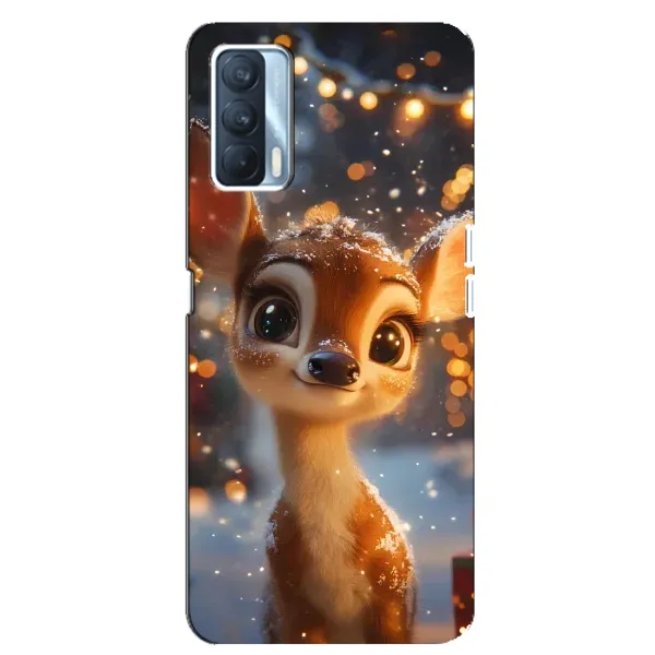 Чохол з принтом «Оленятко серед гірлянд» для OPPO A92s