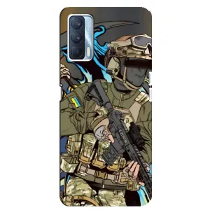 Чехлы с картинкой ЗСУ для Oppo A92s (AlphaPrint) (Воїн ЗСУ)