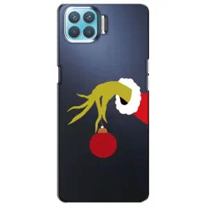 Зимні Чохли для OPPO A93 - прозорий фон (Грінч з іграшкою)