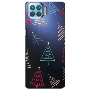 Зимні Чохли для OPPO A93 - прозорий фон (Різдвяні ялинки)