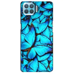 Чохол з принтом для OPPO A93 - (Прикольні) (AlphaPrint) (Сині метелики)