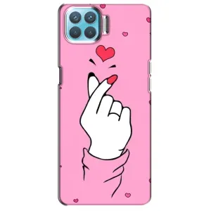 Чехол с принтом для Oppo A93 (AlphaPrint - Знак сердечка)