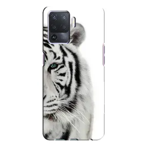 Чохли з картинкою животних Oppo A94 (Білий Тигр)