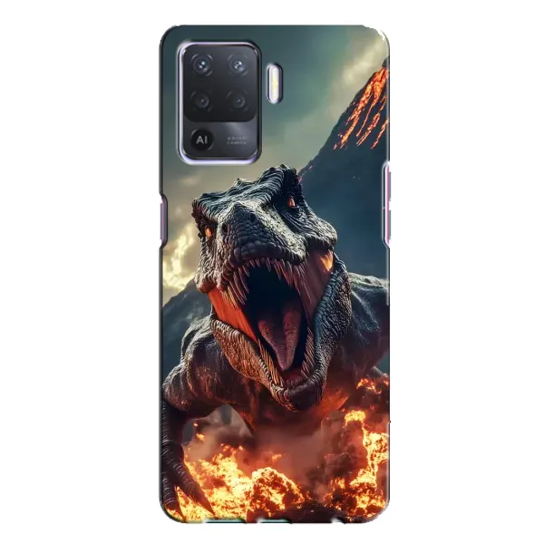 Чохол з принтом «Вогняний динозавр» для OPPO A94