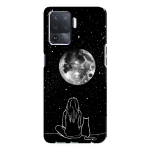 Чохол з принтом «Дівчина з котом» для OPPO A94
