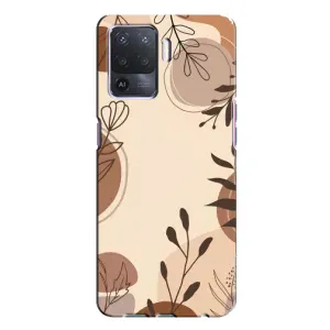 Чохол з принтом «Коричневі квіти» для OPPO A94