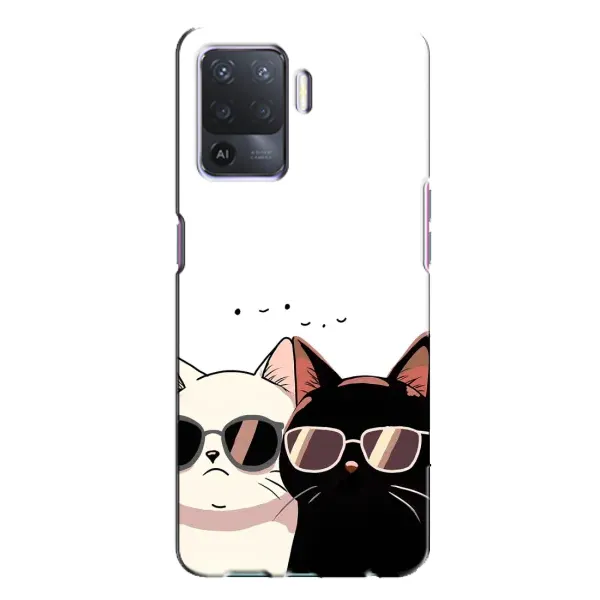 Чохол з принтом «Коти в окулярах» для OPPO A94