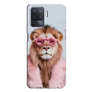Чохол з принтом стильні тварини для OPPO A94 (Лев в окулярах)