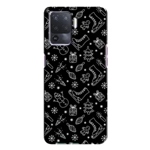 Новогодние, Праздничные Чехлы для Oppo A94 - 2024 год (Новогодний фон)