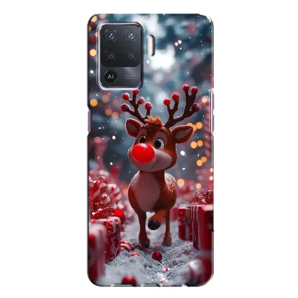Чехол с принтом «Олень среди подарков» для OPPO A94