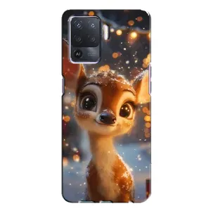 Чехол с принтом «Олененок среди гирлянд» для OPPO A94