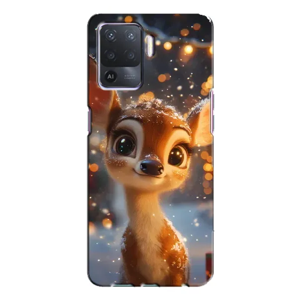 Чехол с принтом «Олененок среди гирлянд» для OPPO A94