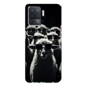 Чохол з принтом стильні тварини для OPPO A94 (Овечка в окулярах)