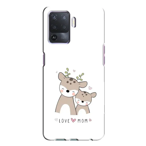Чохол з принтом «Оленята мама і малюк» для OPPO A94