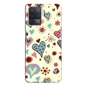 Чехлы для любимой на OPPO A94 (VPrint) (Сердечки)