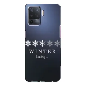 Зимние Чехлы для Оппо А94 - прозрачный фон (Winter loading)