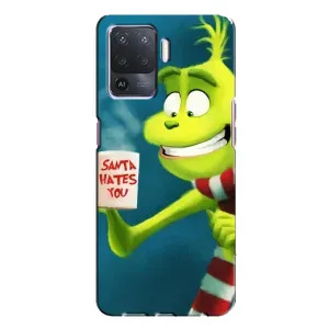 Рождественские Чехлы для Oppo A94 (VPrint) (Зеленый Гринч)