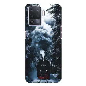 Новогодние, Праздничные Чехлы для Oppo A94 - 2024 год (Зимний поезд)