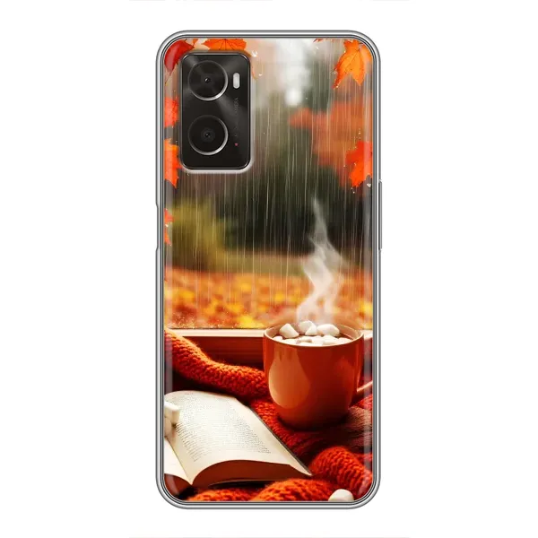 Чехол с принтом «Кофе и дождь» для OPPO A96 Чехол с принтом «Кофе и дождь» для OPPO A96