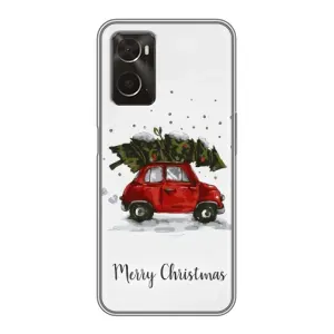 Різдвяні, Святкові Чохли для OPPO A96 (Авто з ялинкою)