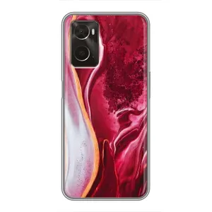Чехол с принтом «Мрамор красный» для OPPO A96