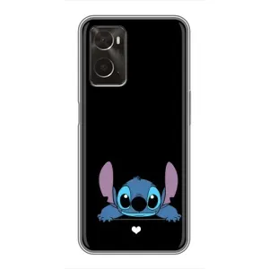 Чохол з принтом Стіч на OPPO A96 (Стіч на чорному)