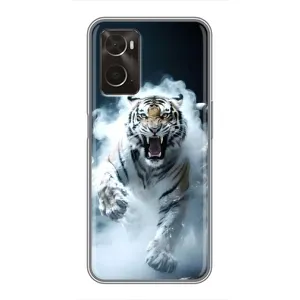 Чохол з принтом «Білий тигр у диму» для OPPO A96