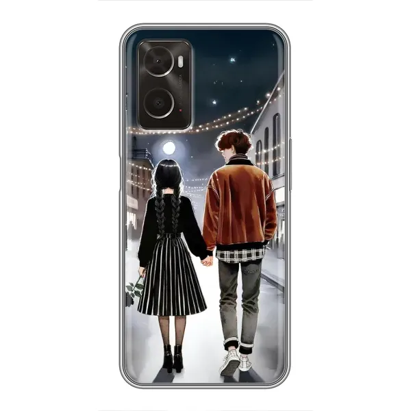 Чохол з принтом «Венздей та Тайлер» для OPPO A96 Чохол з принтом «Венздей та Тайлер» для OPPO A96