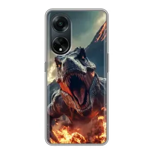 Чохол з принтом «Вогняний динозавр» для OPPO A98