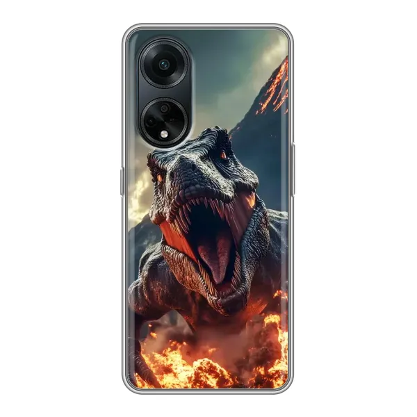 Чохол з принтом «Вогняний динозавр» для OPPO A98 Чохол з принтом «Вогняний динозавр» для OPPO A98