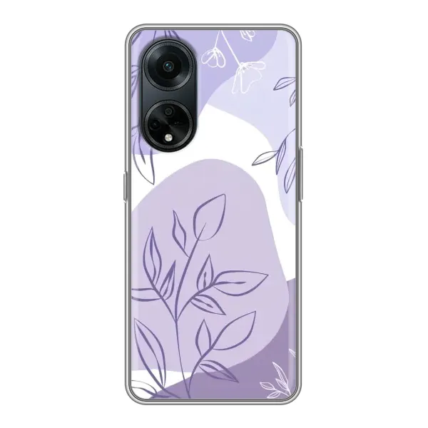 Чохол з принтом «Фіолетове листя абстракція» для OPPO A98