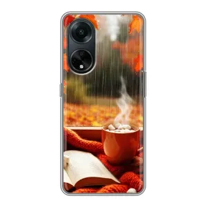 Чехол с принтом «Кофе и дождь» для OPPO A98