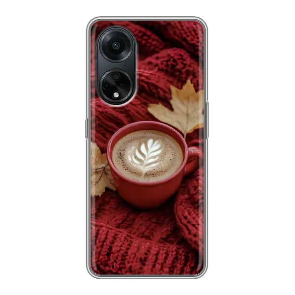 Чехол с принтом «Кофе на пледе» для OPPO A98 Чехол с принтом «Кофе на пледе» для OPPO A98