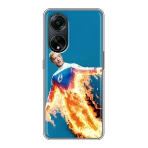 Чохол з принтом Фантастична четвірка для Oppo A98 (Людина-факел у вогні)