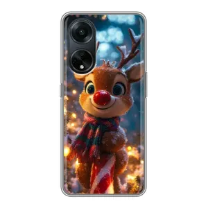 Чехол с принтом «Олень с шарфом» для OPPO A98