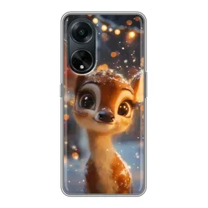 Чехол с принтом «Олененок среди гирлянд» для OPPO A98