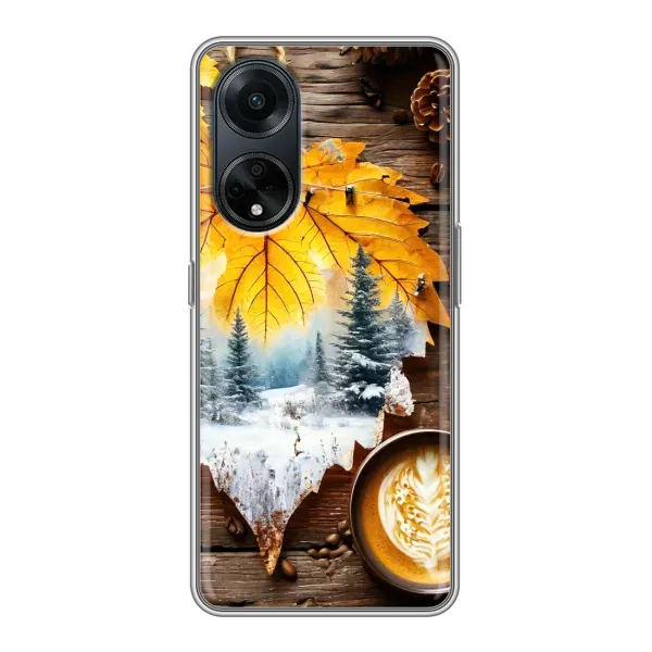 Чехол с принтом «Осенне-зимний кофе» для OPPO A98 Чехол с принтом «Осенне-зимний кофе» для OPPO A98