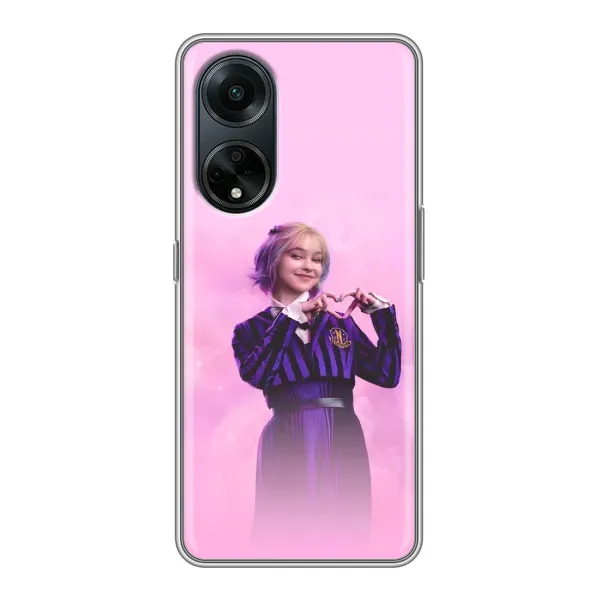 Чохол з принтом «Яскрава Енід Венздей» для OPPO A98 Чохол з принтом «Яскрава Енід Венздей» для OPPO A98