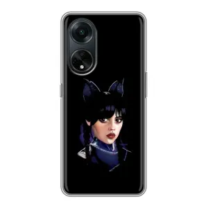 Чохли Венсдей на Oppo A98 Уенсдей (AlphaPrint) (серйозна Венздей)