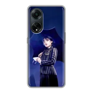Чохли Венсдей на Oppo A98 Уенсдей (AlphaPrint) (Венздей з парасолькою)