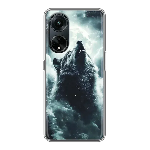 Чохол з принтом «Вовк у хмарах» для OPPO A98 Чохол з принтом «Вовк у хмарах» для OPPO A98