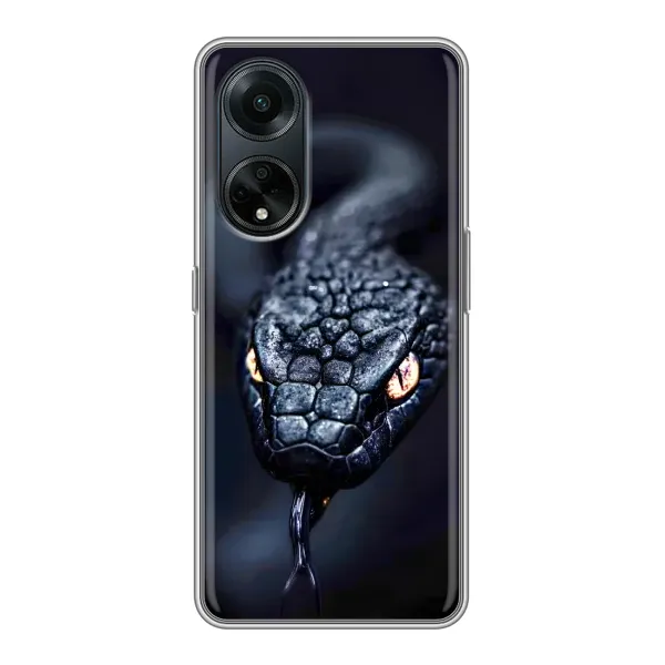 Чохол з принтом «Чорна змія» для OPPO A98 Чохол з принтом «Чорна змія» для OPPO A98