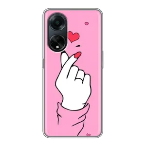 Чохол з принтом для Oppo A98 (AlphaPrint - Знак сердечка)