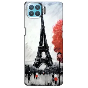 Чохол Ейфелева Вежа Oppo F17 Pro - (AlphaPrint) (Вежа в Парижі)