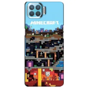Чохол Майнкрафт на Oppo F17 Pro (AlphaPrint) Minecraft (фон Minecraft)