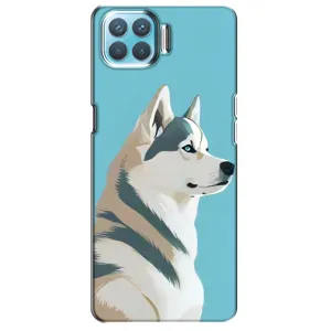 Чохол з Хаскі Oppo F17 Pro - (AlphaPrint) (Хаскі арт)