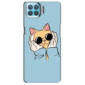 Чохол на Оппо Ф17 Про з Котиками (VPrint) (Котик в окулярах)